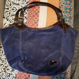 Dooney and Burke suede shoulder bag